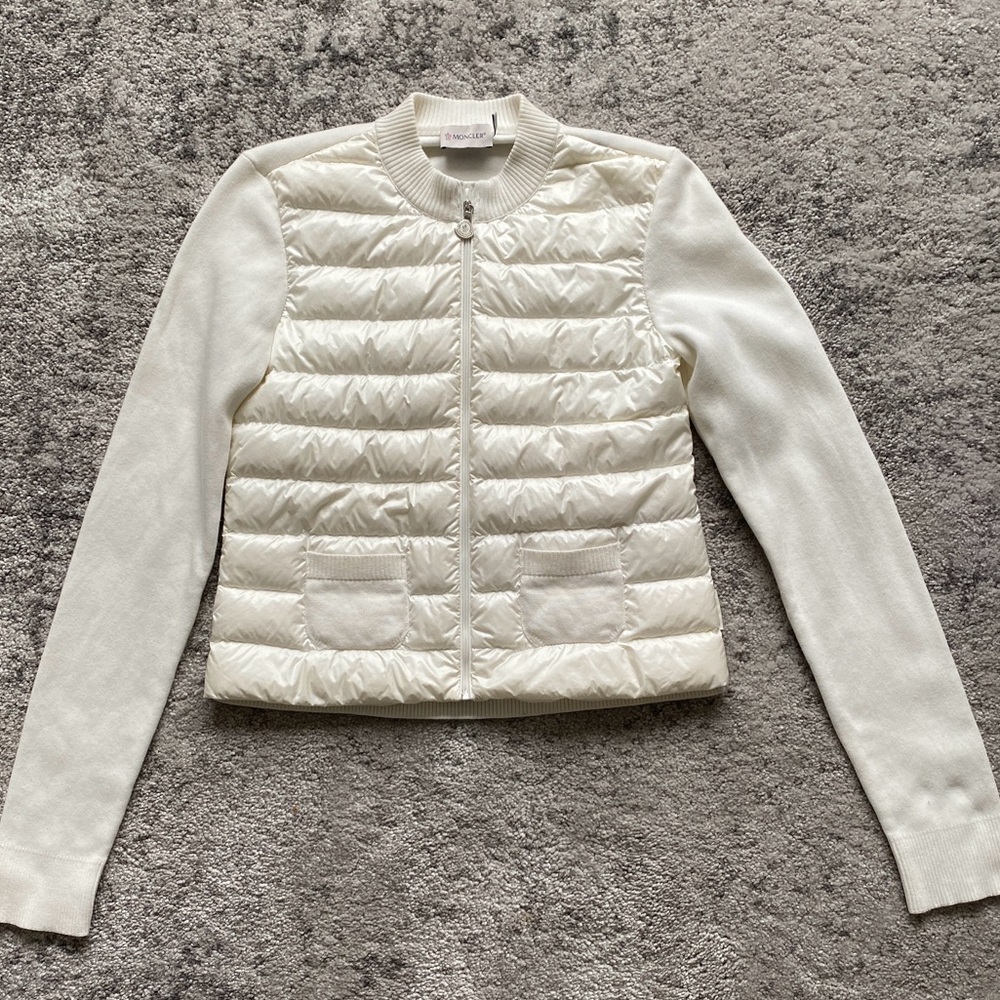MONCLER Down/Cotton Maglia Tricot Cardigan